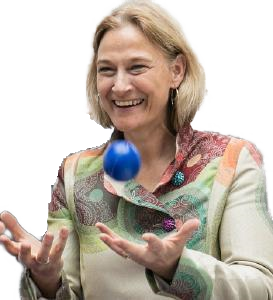 Gabriele Ehlers beim Jonglieren