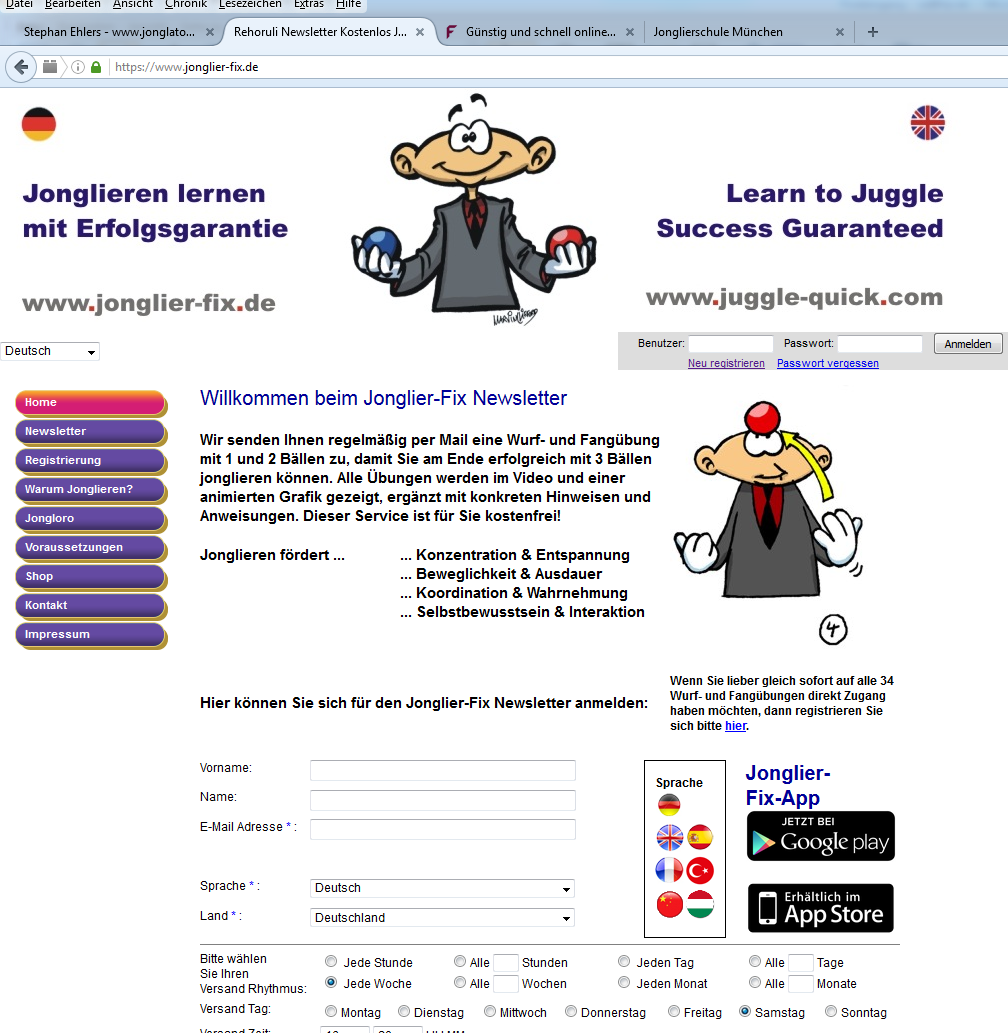 Direkt zur Jonglier-Fix-Webseite